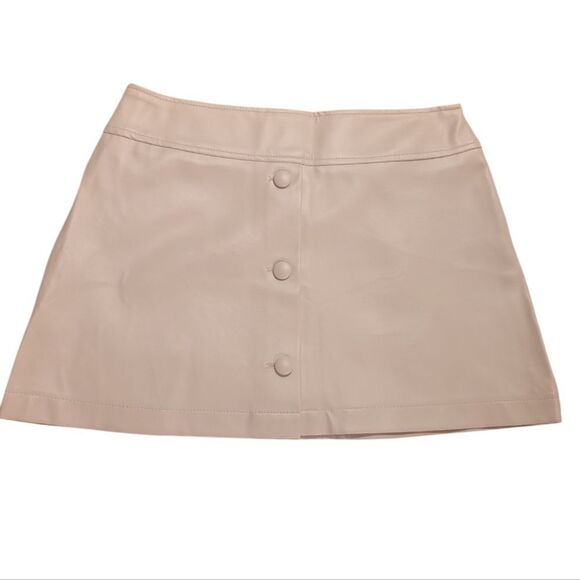 Vintage 90s does 70s white pleather‎ mini skirt women's size large - Picture 1 of 7